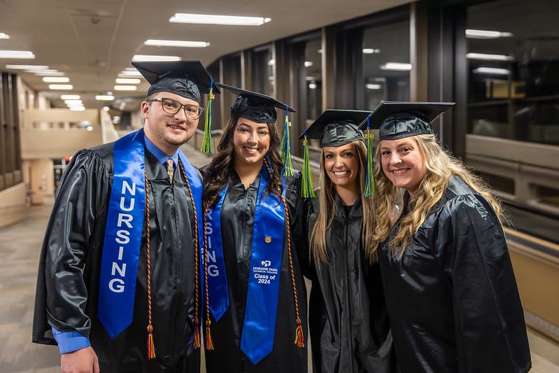 Students at commencement