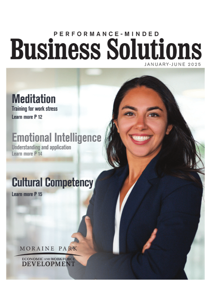 Front cover of "Business Solutions" magazine covering workforce offering from January to July 2025.