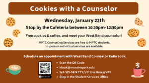 Cookies with a Counselor flier